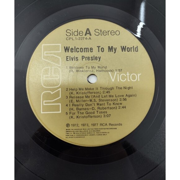 Elvis Presley – Welcome To My World Vinyl LP (1977) RCA APL1-2274 - Picture 7 of 9